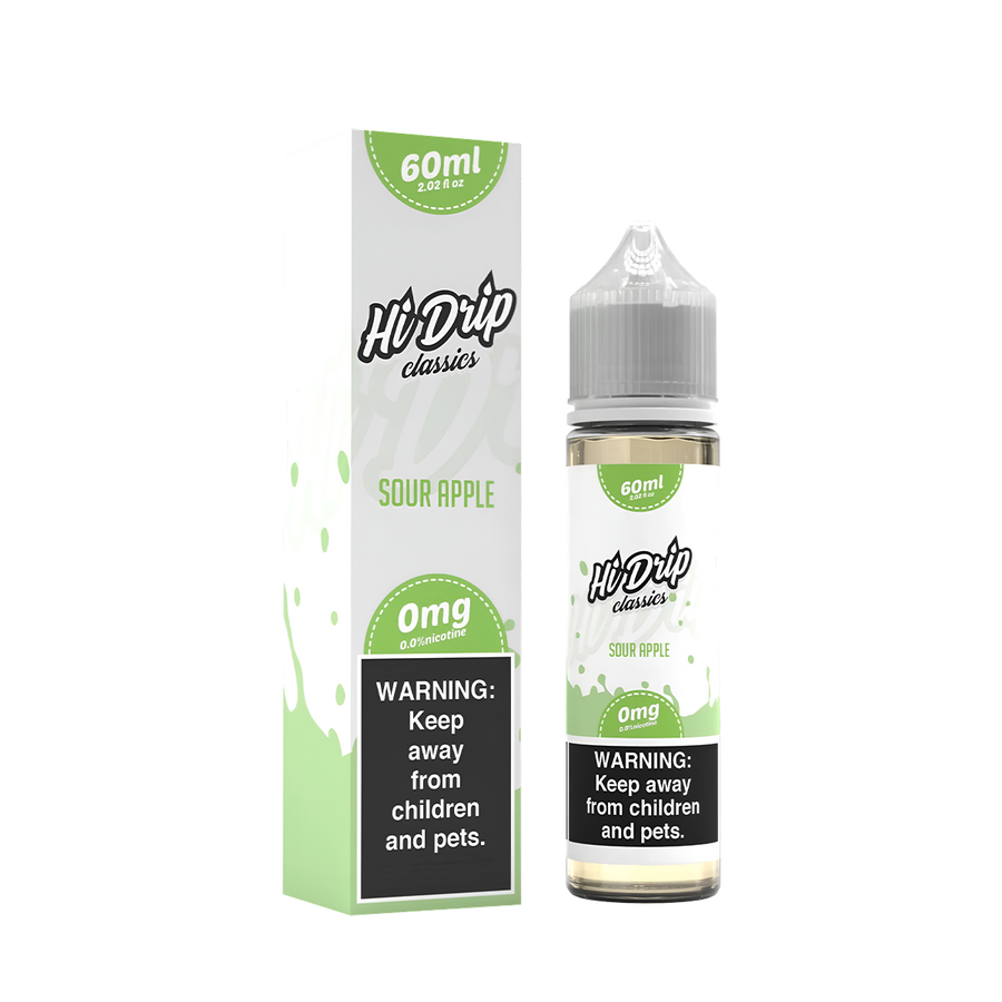 Hi Drip Classics Freebase Vape Juice 0 Mg Sour Apple 