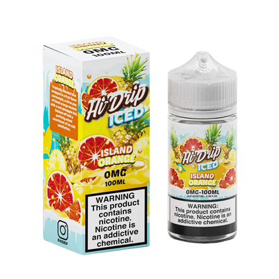 Hi Drip Iced Freebase Vape Juice 0 Mg Island Orange Iced 