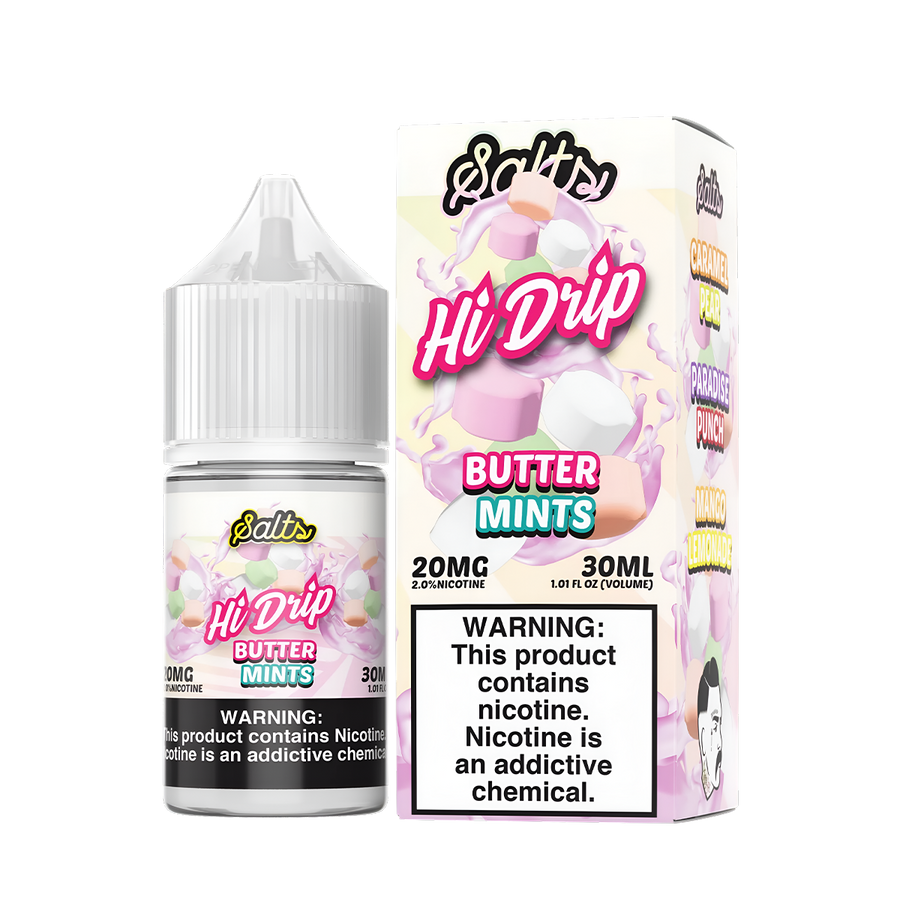 Hi Drip Salt Nicotione Vape Juice 20 Mg Butter Mints 