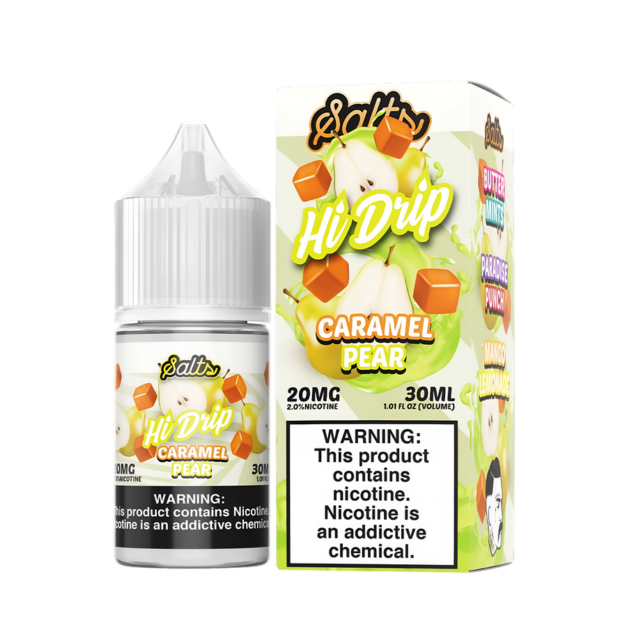 Hi Drip Salt Nicotione Vape Juice 20 Mg Caramel Pear 