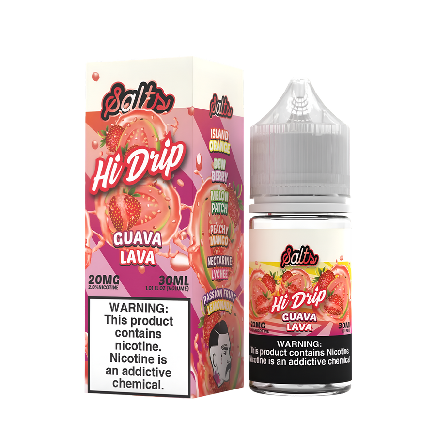 Hi Drip Salt Nicotione Vape Juice 20 Mg Guava Lava 