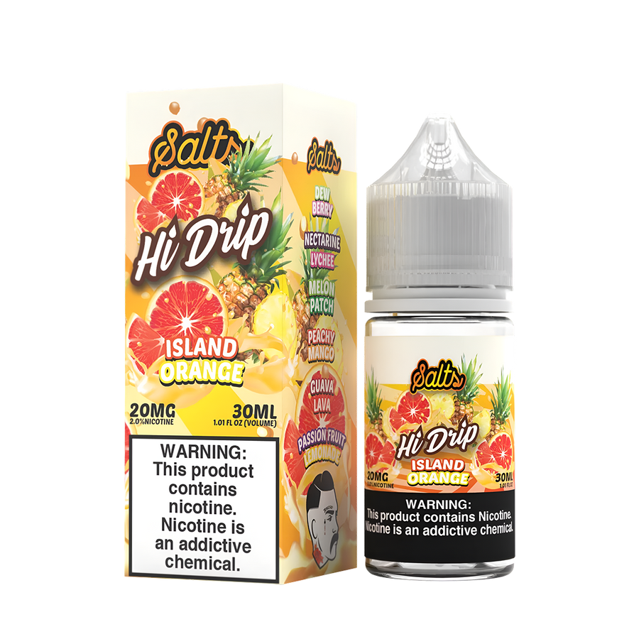 Hi Drip Salt Nicotione Vape Juice 20 Mg Island Orange 