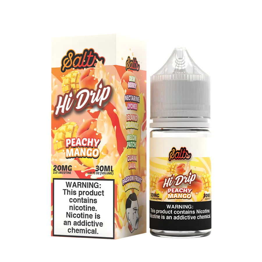 Hi Drip Salt Nicotione Vape Juice 20 Mg Peachy Mango 