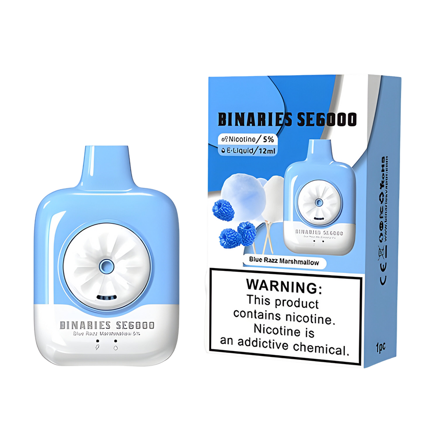 HorizonTech Binaries SE6000 Disposable Vape Blue Razz Marshmallow  
