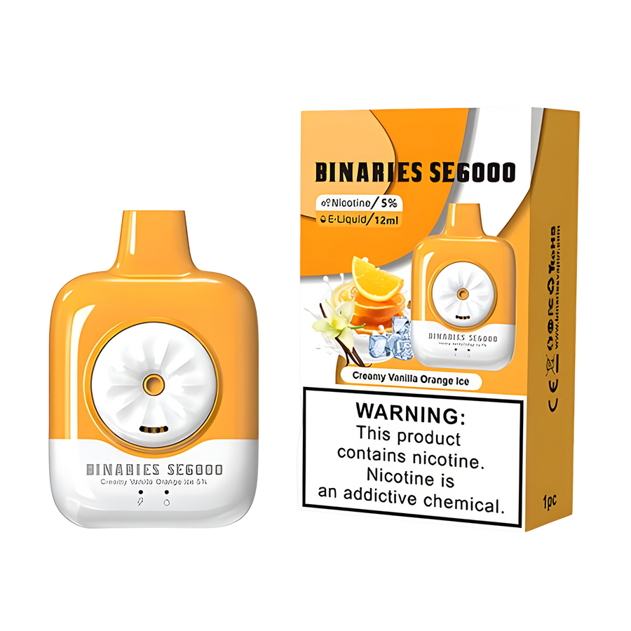 HorizonTech Binaries SE6000 Disposable Vape Creamy Vanilla Orange Ice  