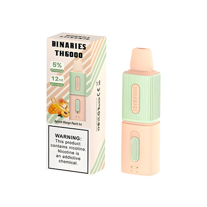 HorizonTech Binaries TH6000 Disposable Vape Apricot Mango Peach Ice  