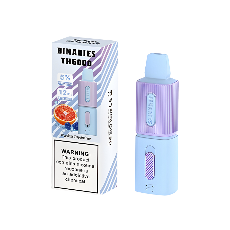 HorizonTech Binaries TH6000 Disposable Vape Blue Razz Grapefruit Ice  