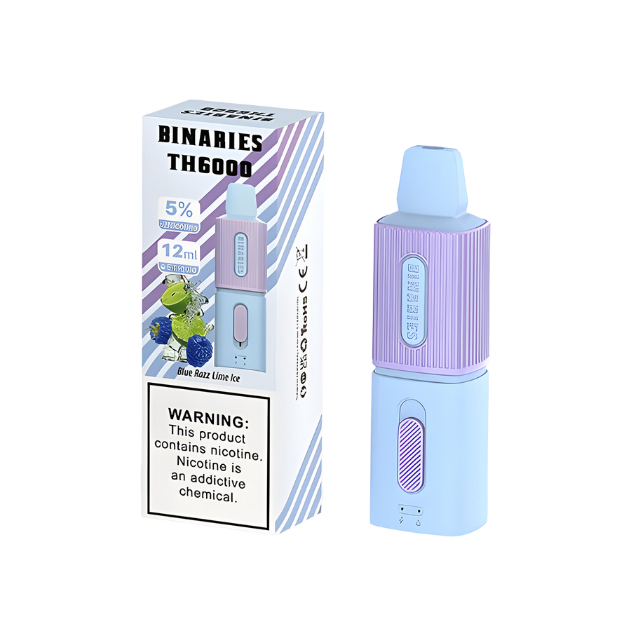 HorizonTech Binaries TH6000 Disposable Vape Blue Razz Lime Ice  