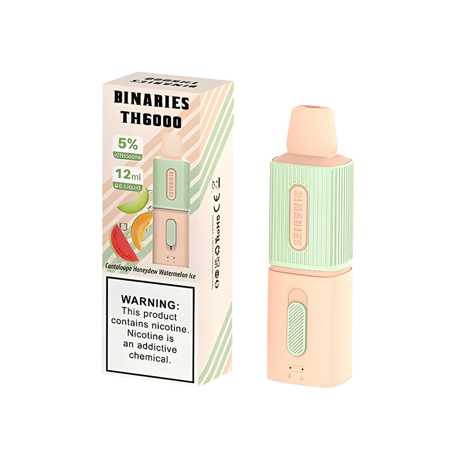 HorizonTech Binaries TH6000 Disposable Vape Cantaloupe Honeydew Watermelon Ice  