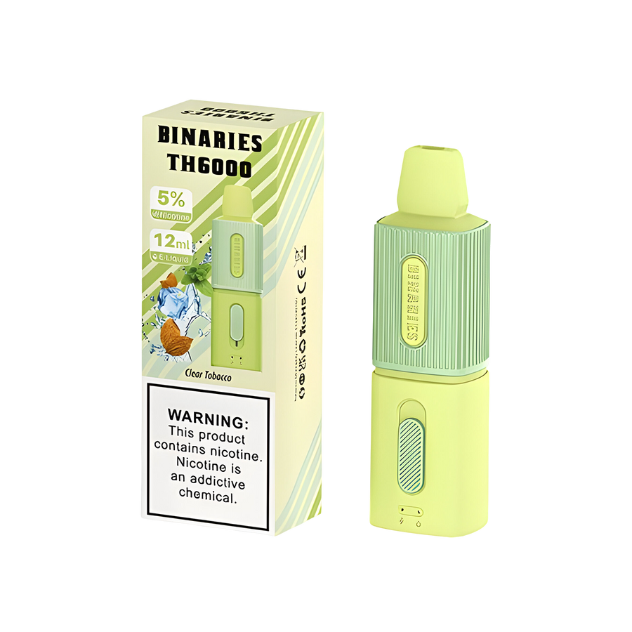 HorizonTech Binaries TH6000 Disposable Vape Clear Tobacco  