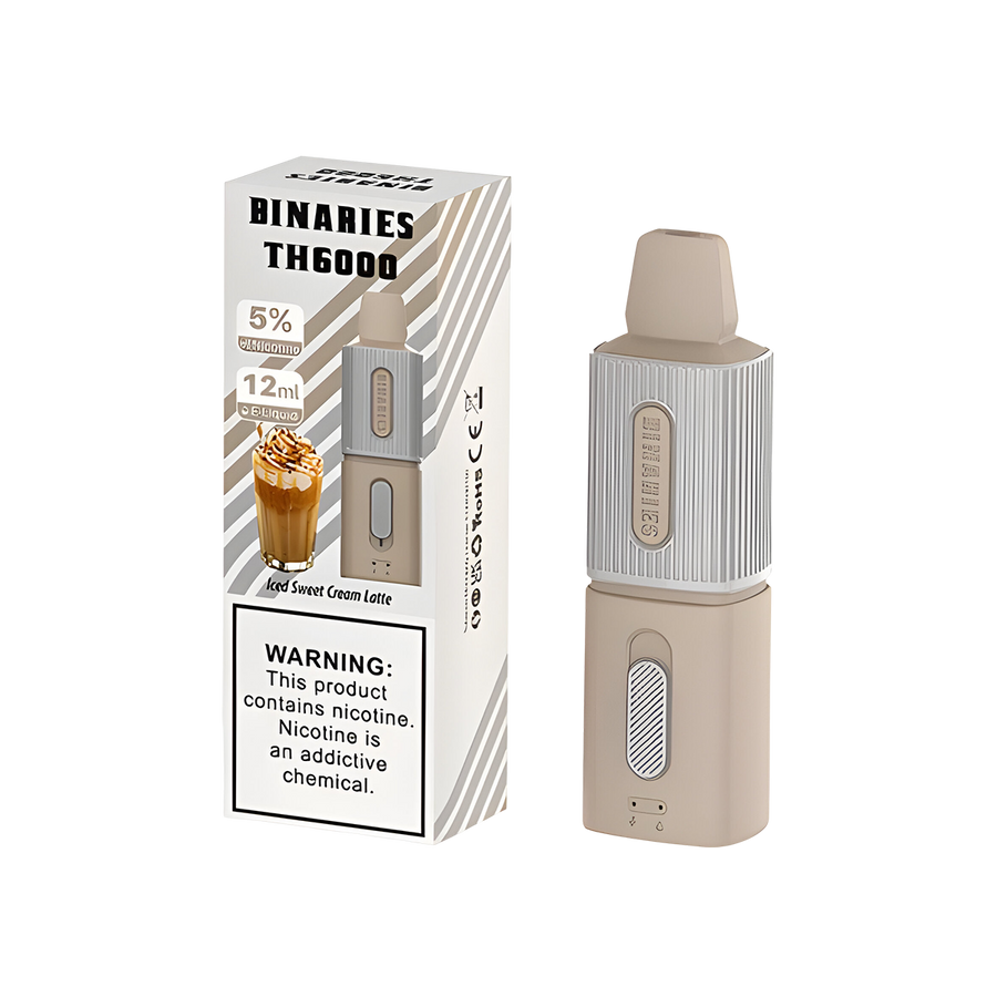 HorizonTech Binaries TH6000 Disposable Vape Iced Sweet Cream Latte  