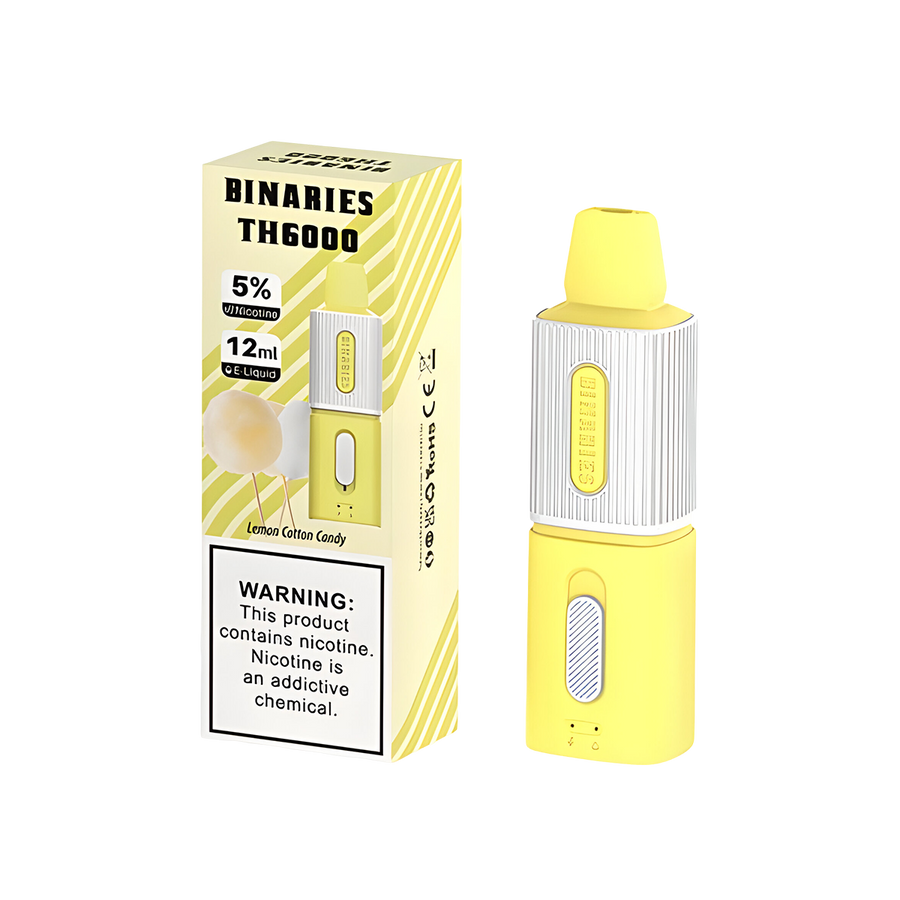 HorizonTech Binaries TH6000 Disposable Vape Lemon Cotton Candy  