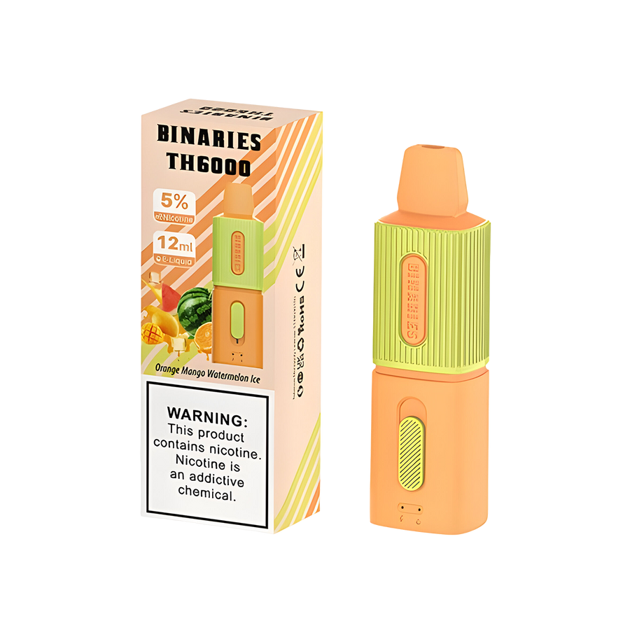 HorizonTech Binaries TH6000 Disposable Vape Orange Mango Watermelon Ice  