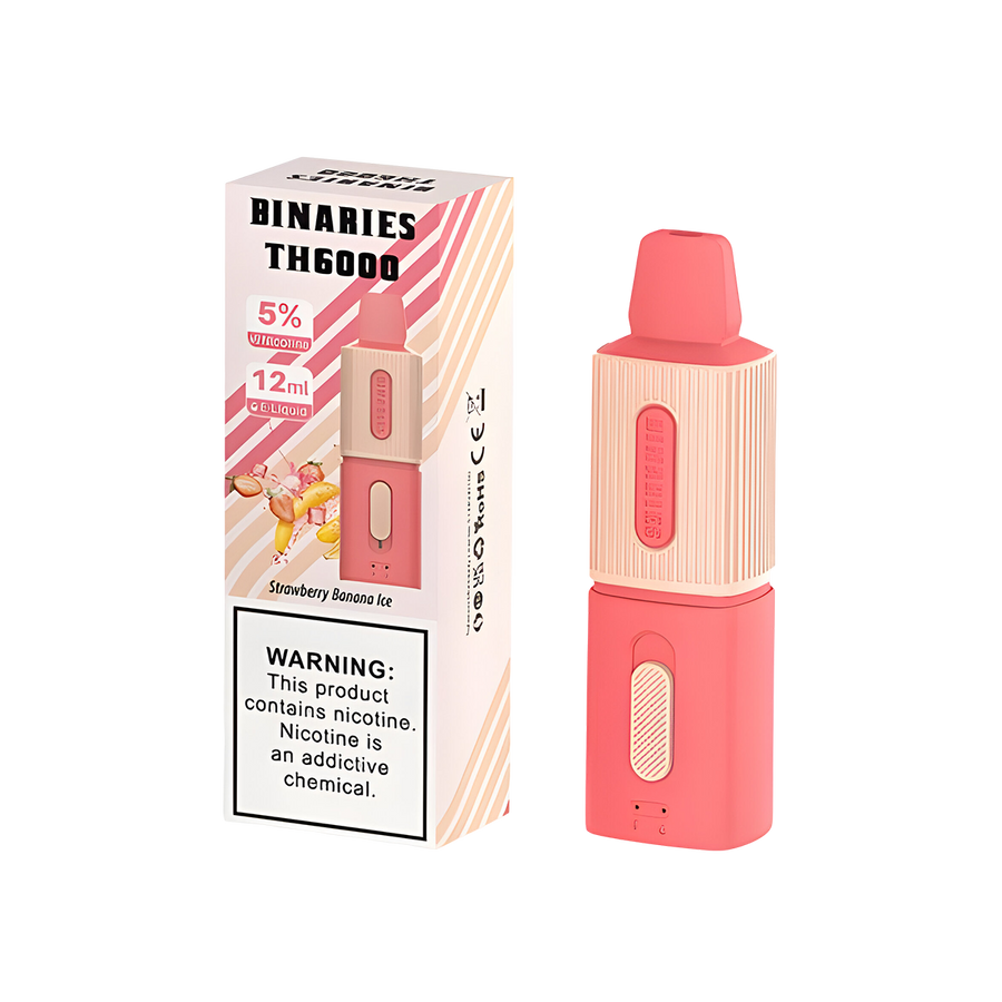 HorizonTech Binaries TH6000 Disposable Vape Strawberry Banana Ice  