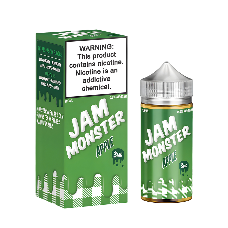 Jam Monster Freebase Vape Juice 0 Mg Apple 