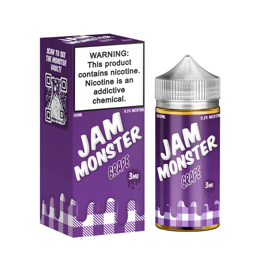 Jam Monster Freebase Vape Juice 6 Mg Grape 