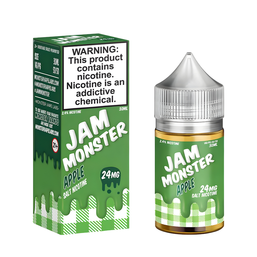 Jam Monster Salt Nicotine Vape Juice 24 Mg Apple 