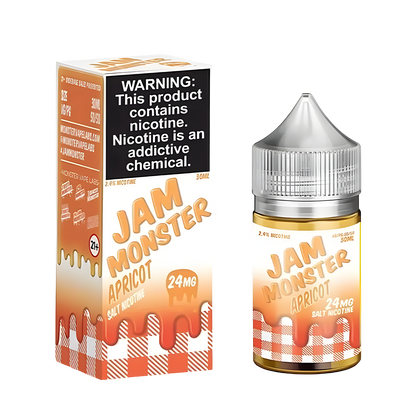 Jam Monster Salt Nicotine Vape Juice 24 Mg 30 Ml Apricot