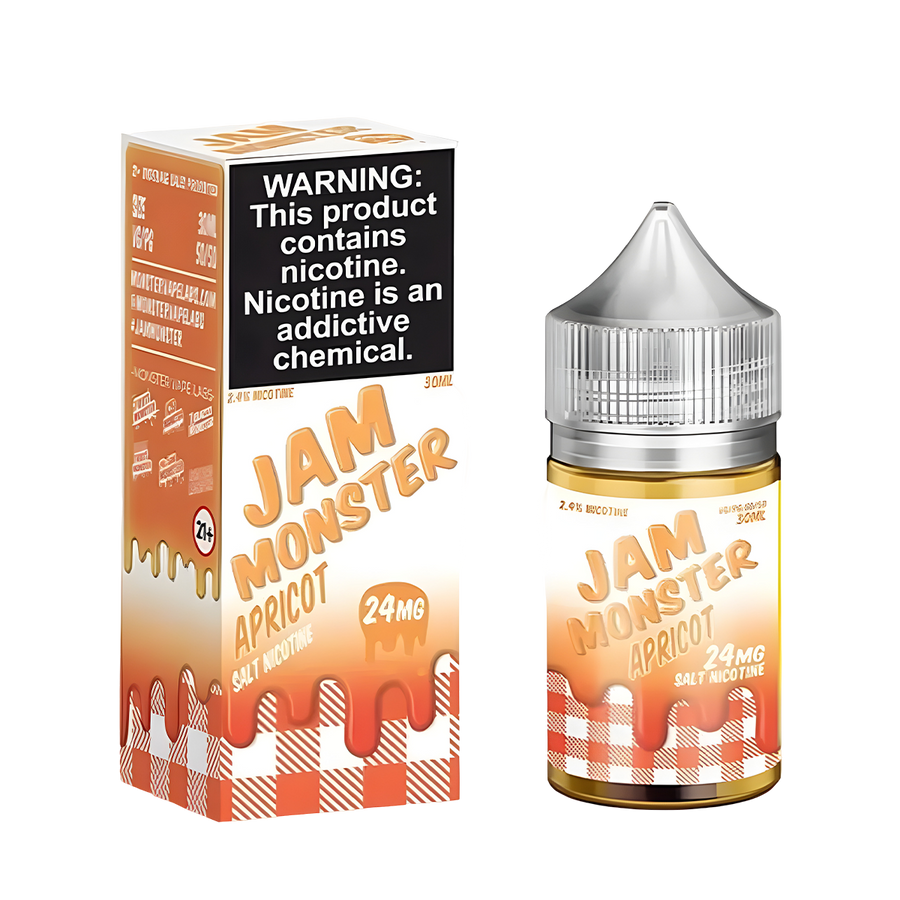 Jam Monster Salt Nicotine Vape Juice 24 Mg 30 Ml Apricot