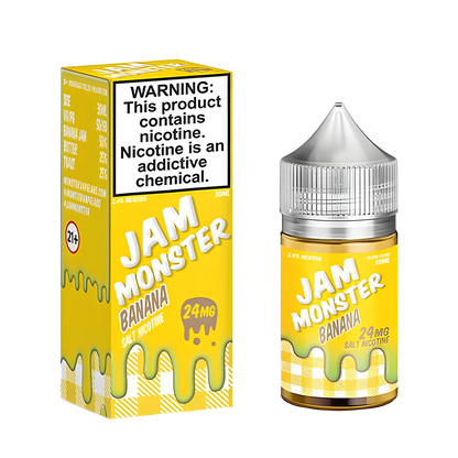 Jam Monster Salt Nicotine Vape Juice 24 Mg 30 Ml Banana