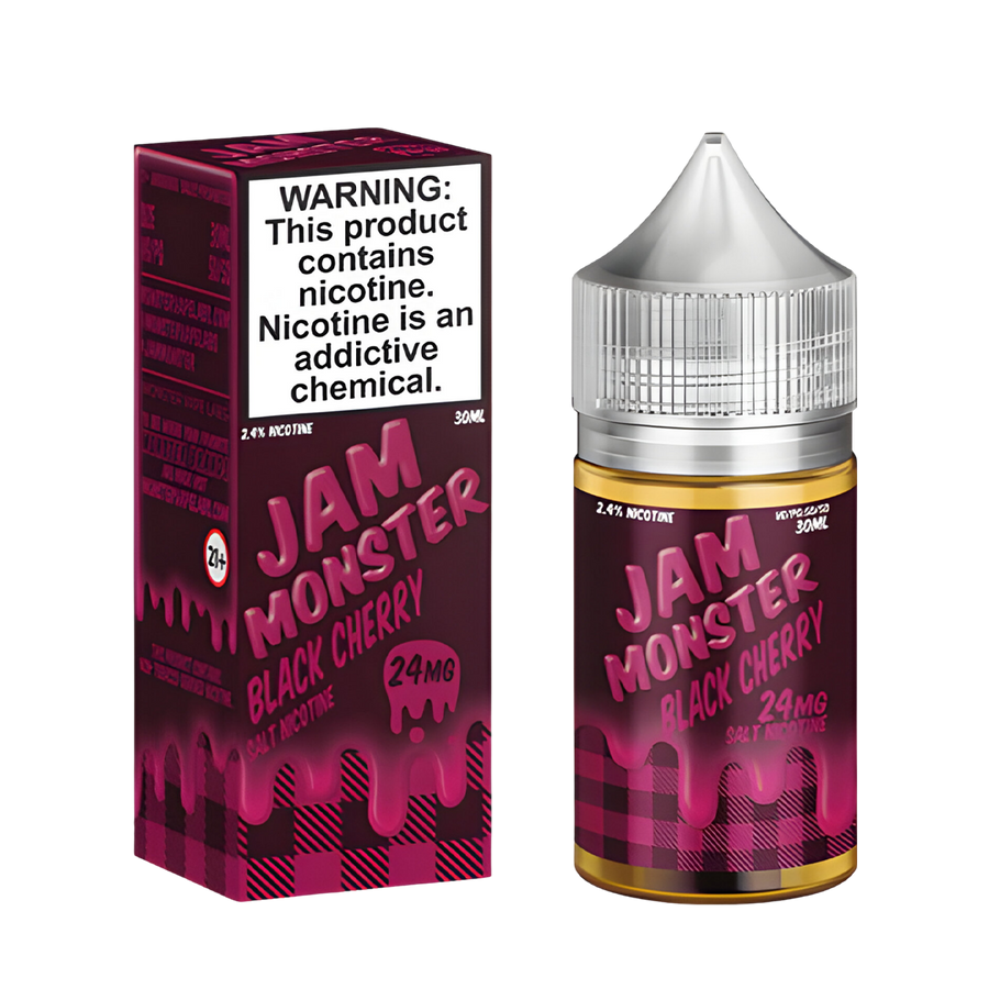 Jam Monster Salt Nicotine Vape Juice 24 Mg 30 Ml Black Cherry