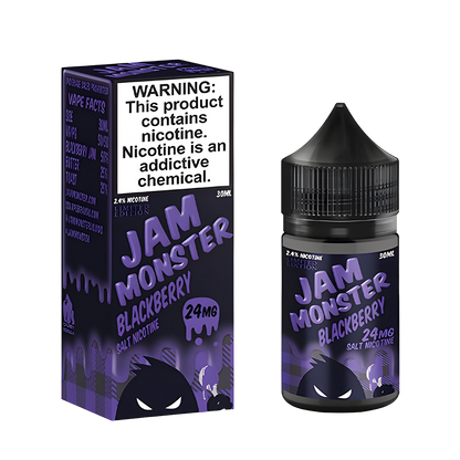 Jam Monster Salt Nicotine Vape Juice 24 Mg 30 Ml Blackberry