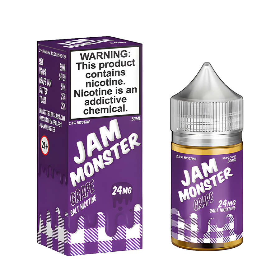 Jam Monster Salt Nicotine Vape Juice 24 Mg Grape 