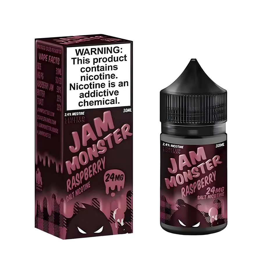 Jam Monster Salt Nicotine Vape Juice 24 Mg Raspberry 