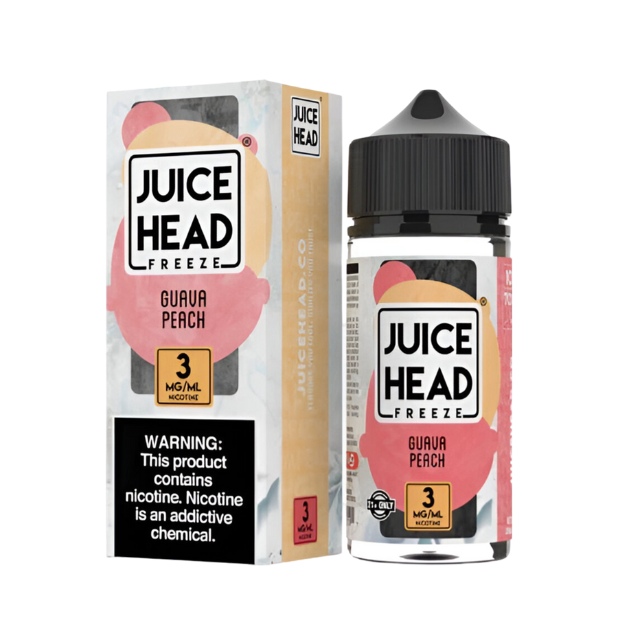 Juice Head Freeze Freebase Vape Juice 0 Mg Guava Peach Freeze 