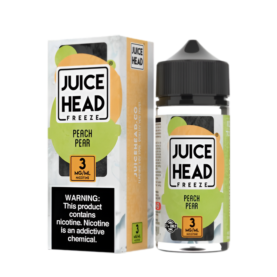 Juice Head Freeze Freebase Vape Juice 0 Mg Peach Pear Freeze 