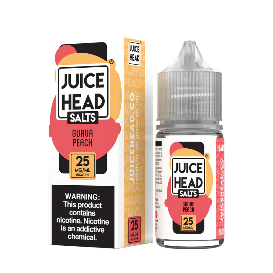 Juice Head Salt Nicotine Vape Juice 25 Mg 30 Ml Guava Peach