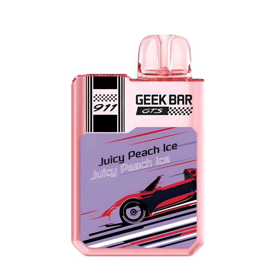 Geek Bar 911 GTS 18K Disposable Vape Juicy Peach Ice  