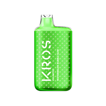 KROS Unlimited 6000 Disposable Vape Watermelon Bubble Gum  