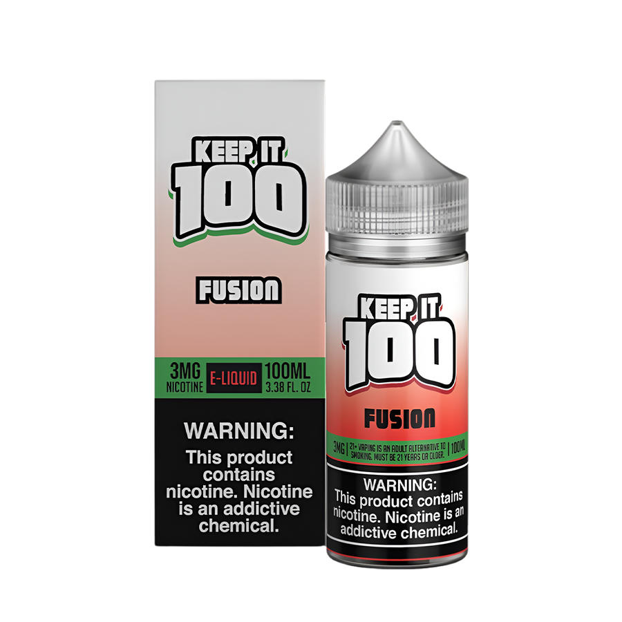 Keep it 100 Original Flavors Freebase Vape Juice 0 Mg 100 Ml Fusion