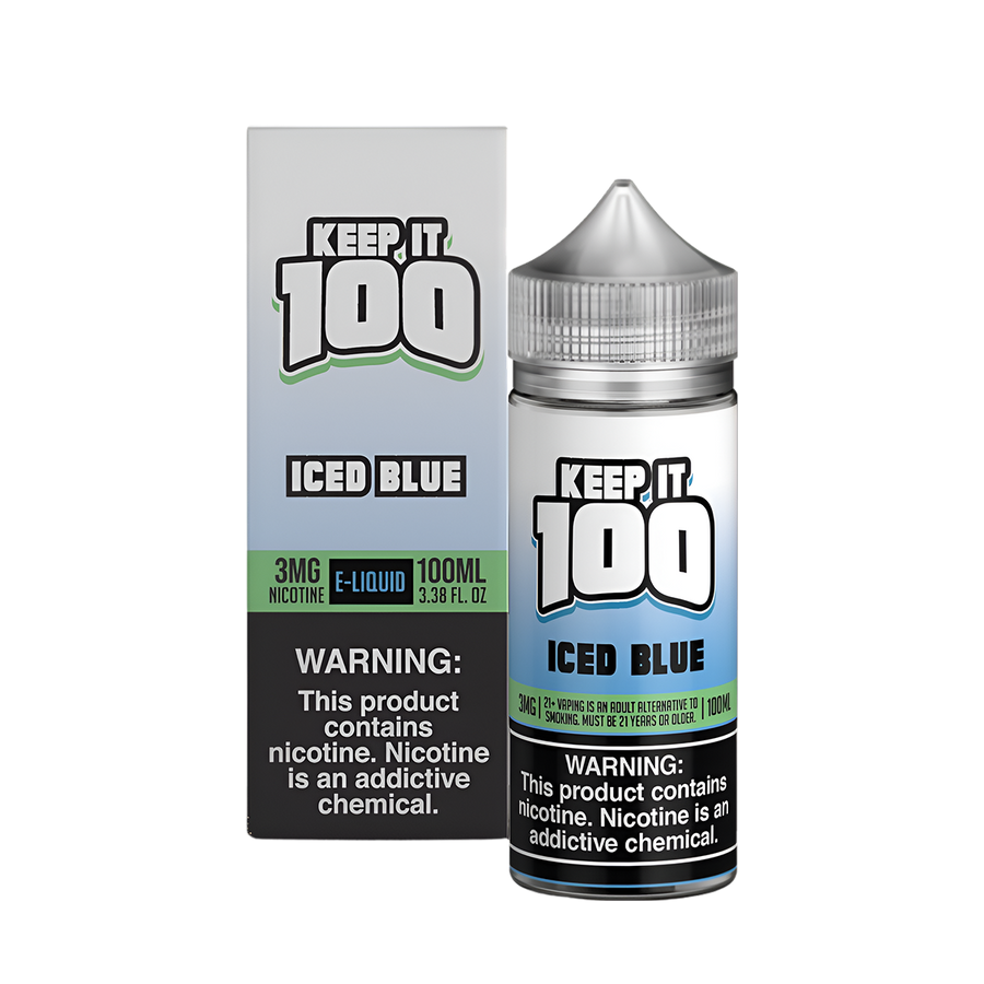 Keep it 100 Original Flavors Freebase Vape Juice 0 Mg 100 Ml Iced Blue
