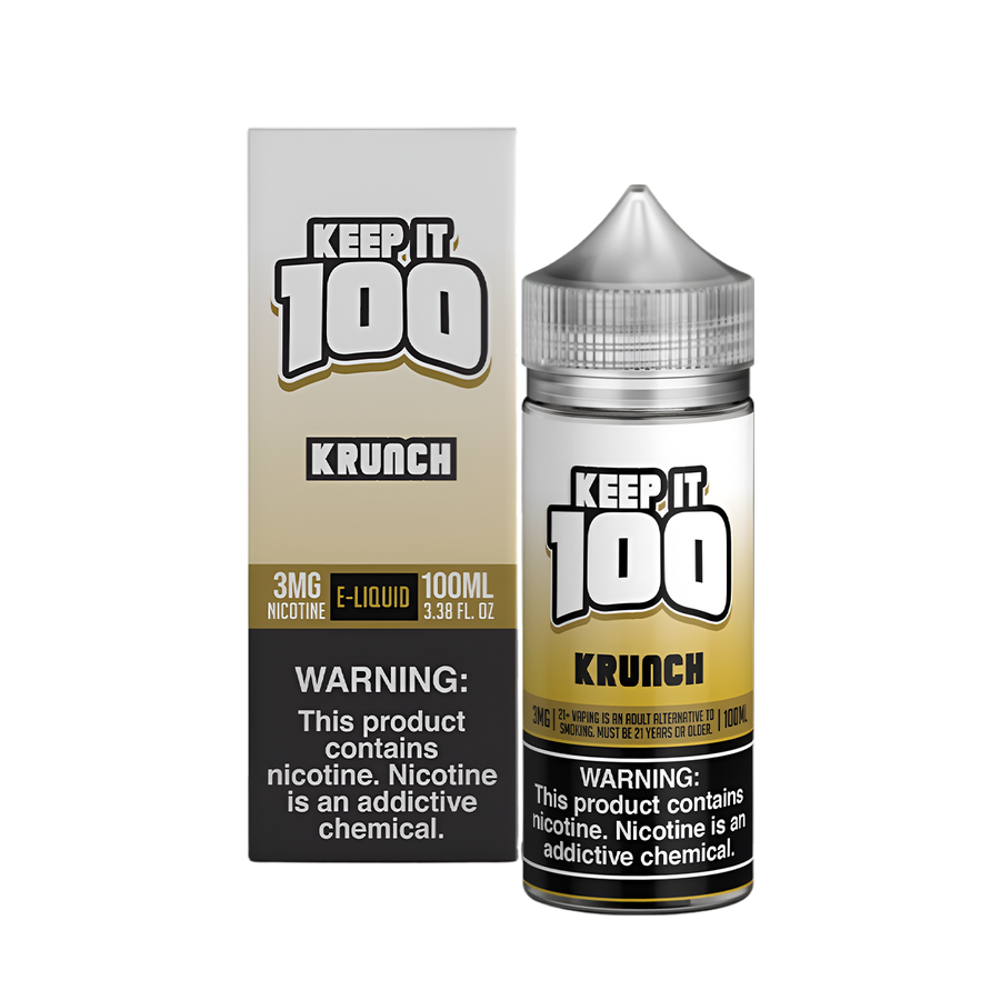 Keep it 100 Original Flavors Freebase Vape Juice 0 Mg 100 Ml Krunch