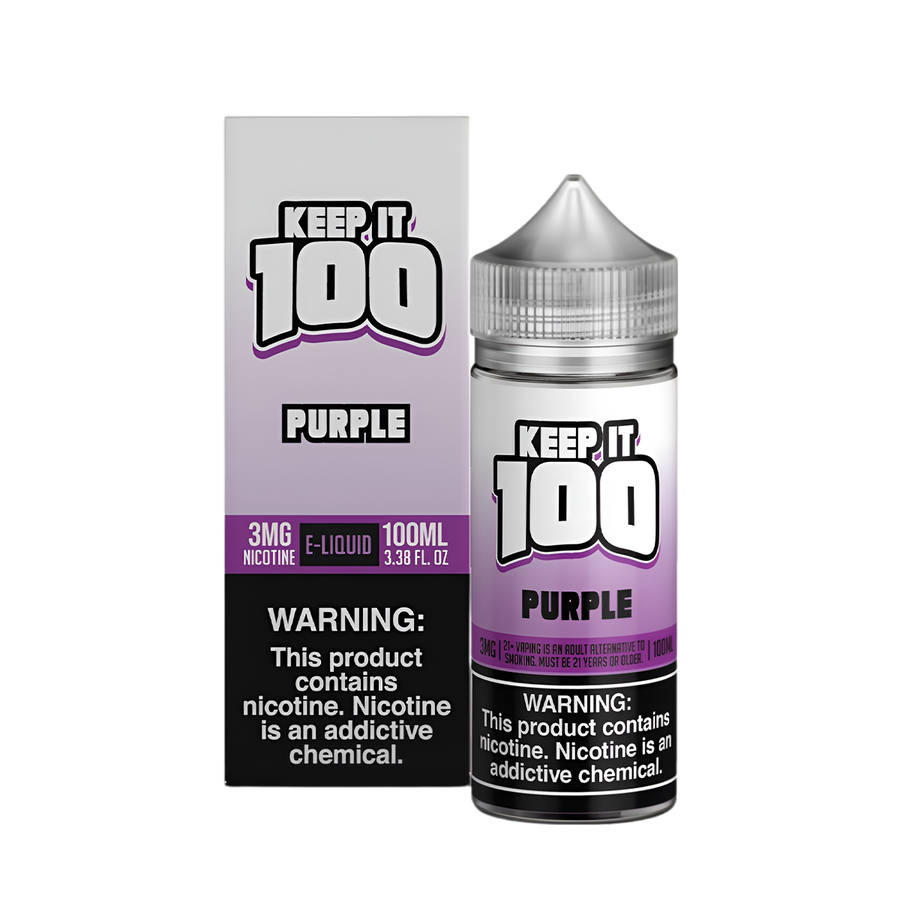 Keep it 100 Original Flavors Freebase Vape Juice 0 Mg 100 Ml Purple