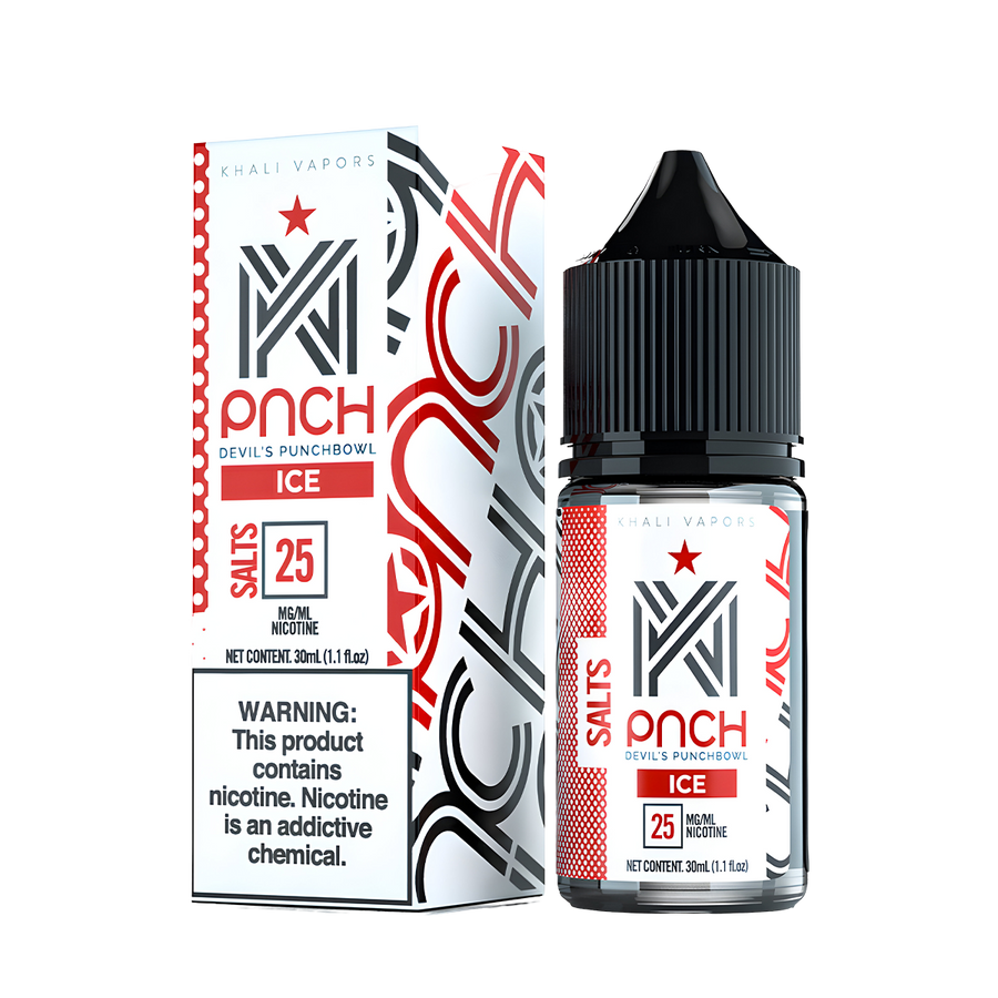 Khali Vapors Salt Nicotine Vape Juice 25 Mg Devil 's Punchbowl Ice 