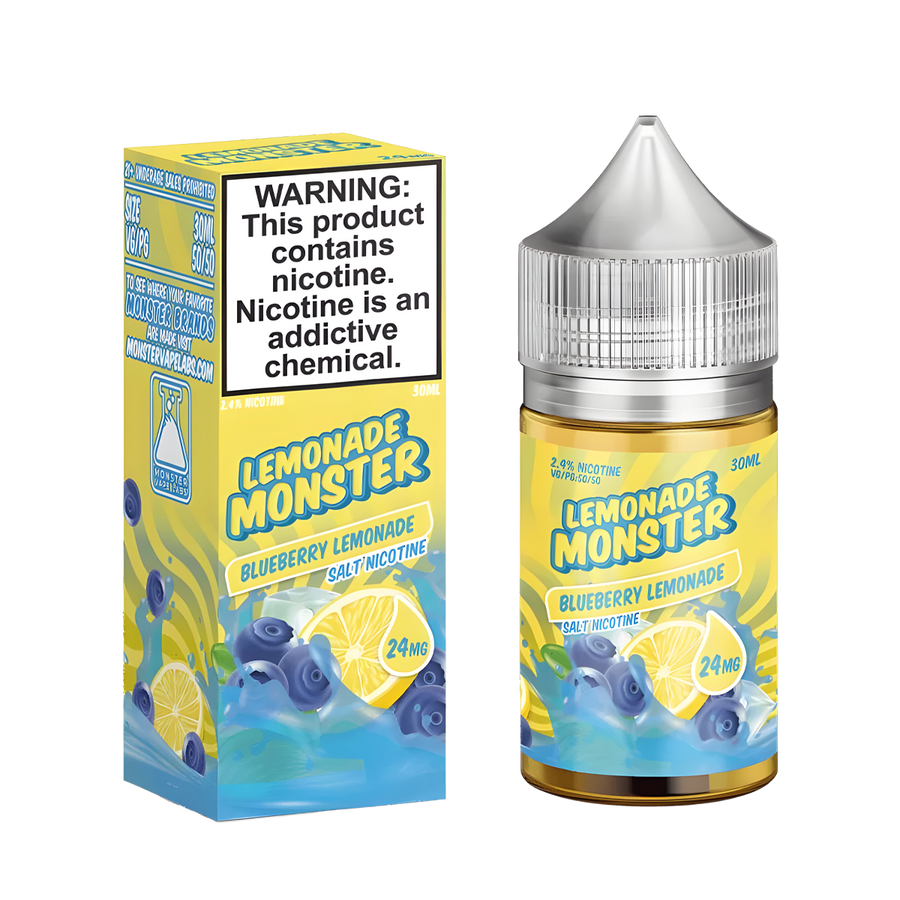 Lemonade Monster Salt Nicotine Vape Juice 24 Mg 30 Ml Blueberry Lemonade