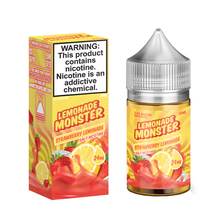 Lemonade Monster Salt Nicotine Vape Juice 24 Mg Strawberry Lemonade 