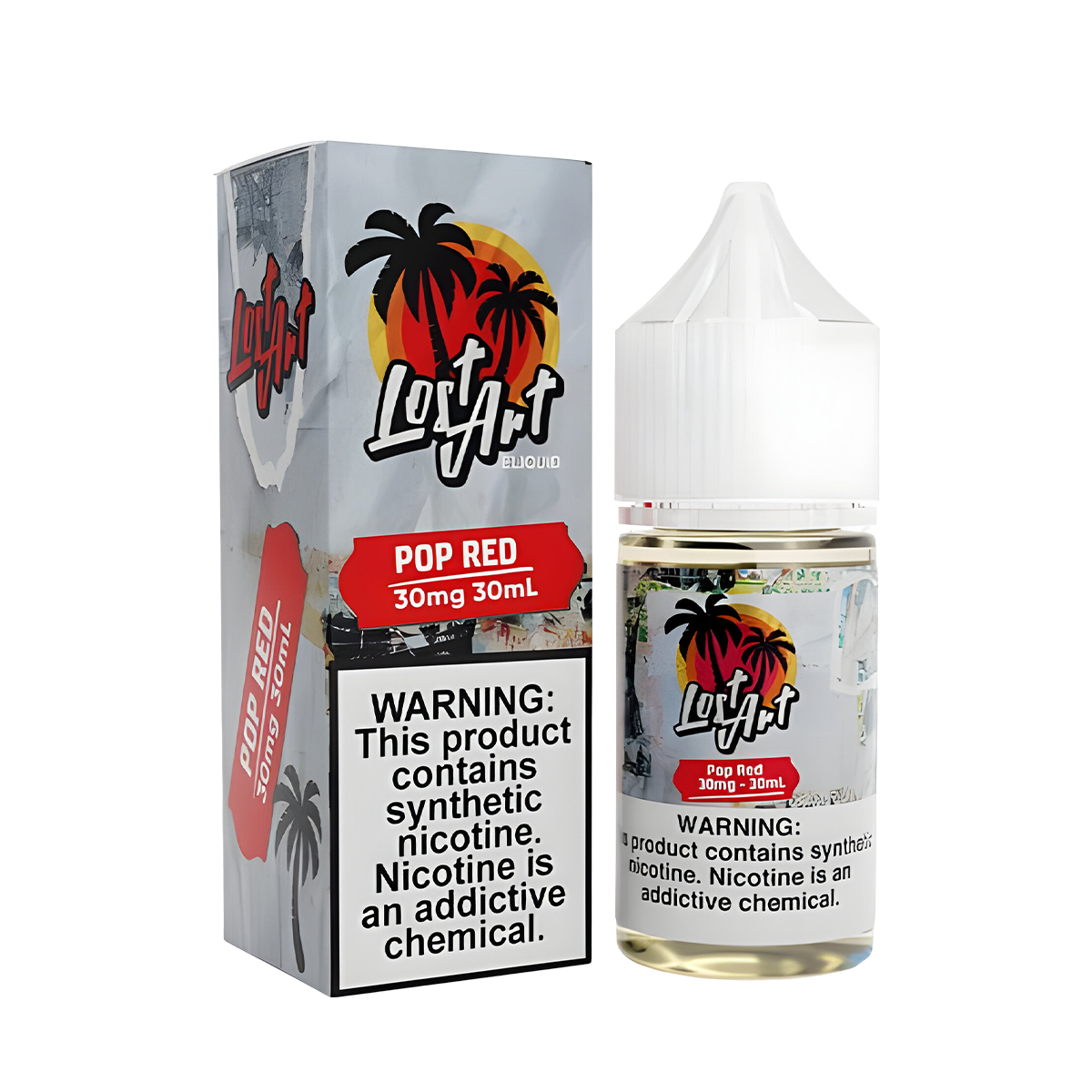 Lost Art TF Salt Nicotine Vape Juice 30 Mg 30 Ml Slotter Pop Red