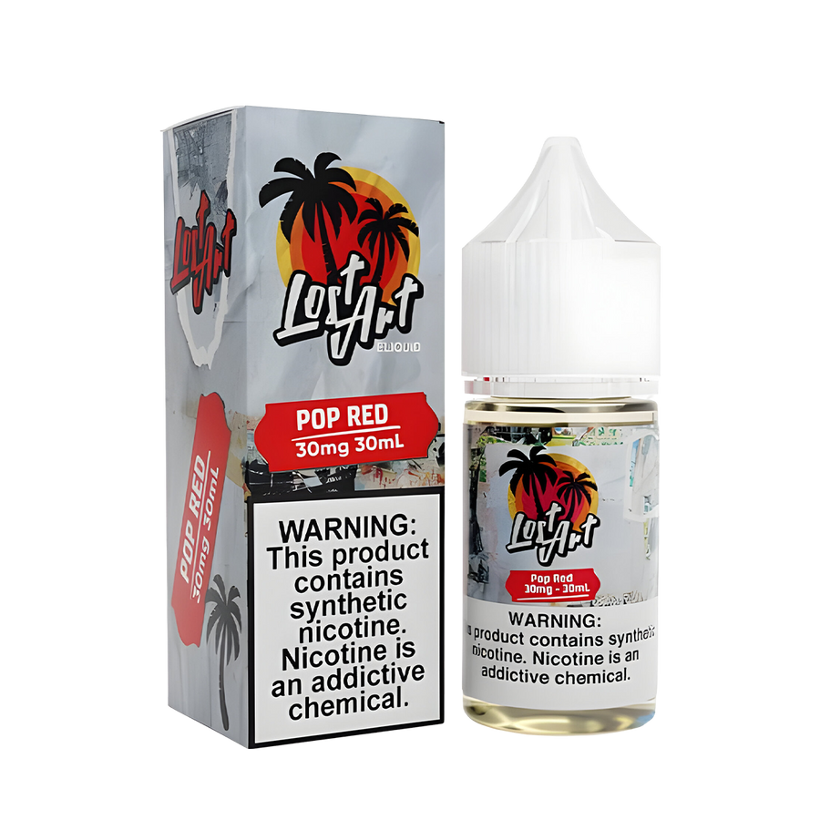 Lost Art TF Salt Nicotine Vape Juice 30 Mg Slotter Pop Red 