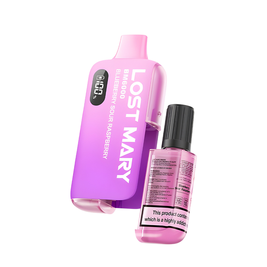 Lost Mary BM6000 Refillable disposable Vape Blueberry Sour Raspberry  