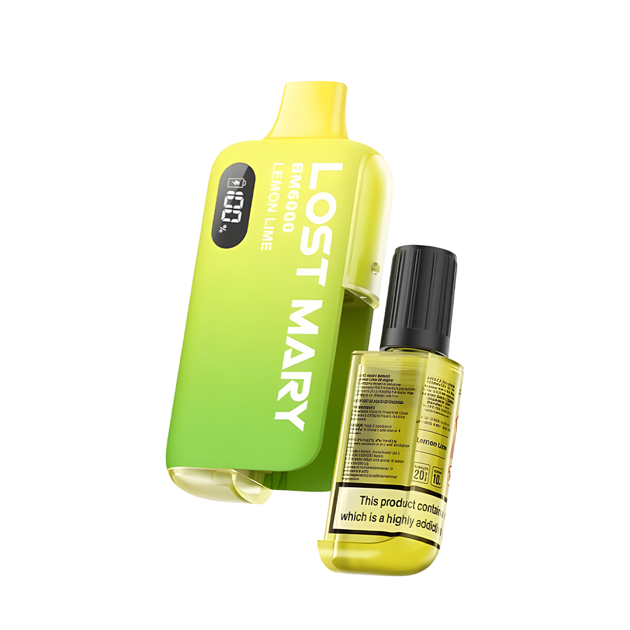 Lost Mary BM6000 Refillable disposable Vape Lemon Lime  