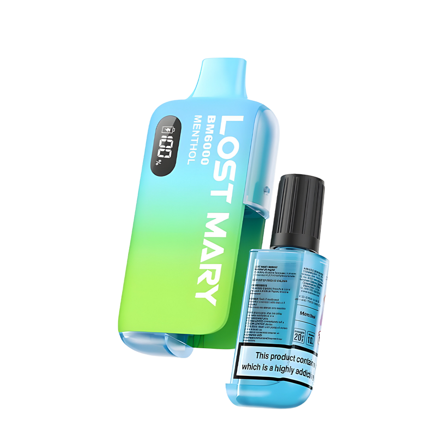 Lost Mary BM6000 Refillable disposable Vape Menthol  