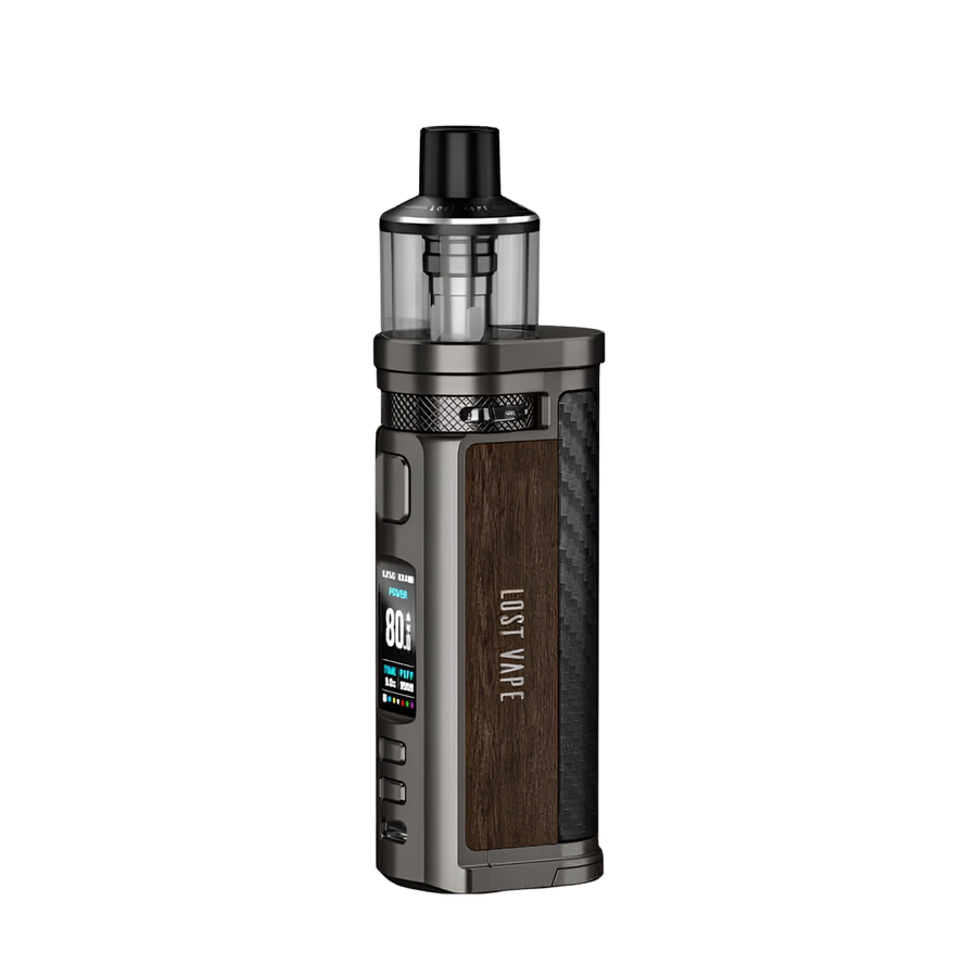 Lost Vape Centaurus Q80 Pod-Mod Kit Gunmetal Teak Wood  