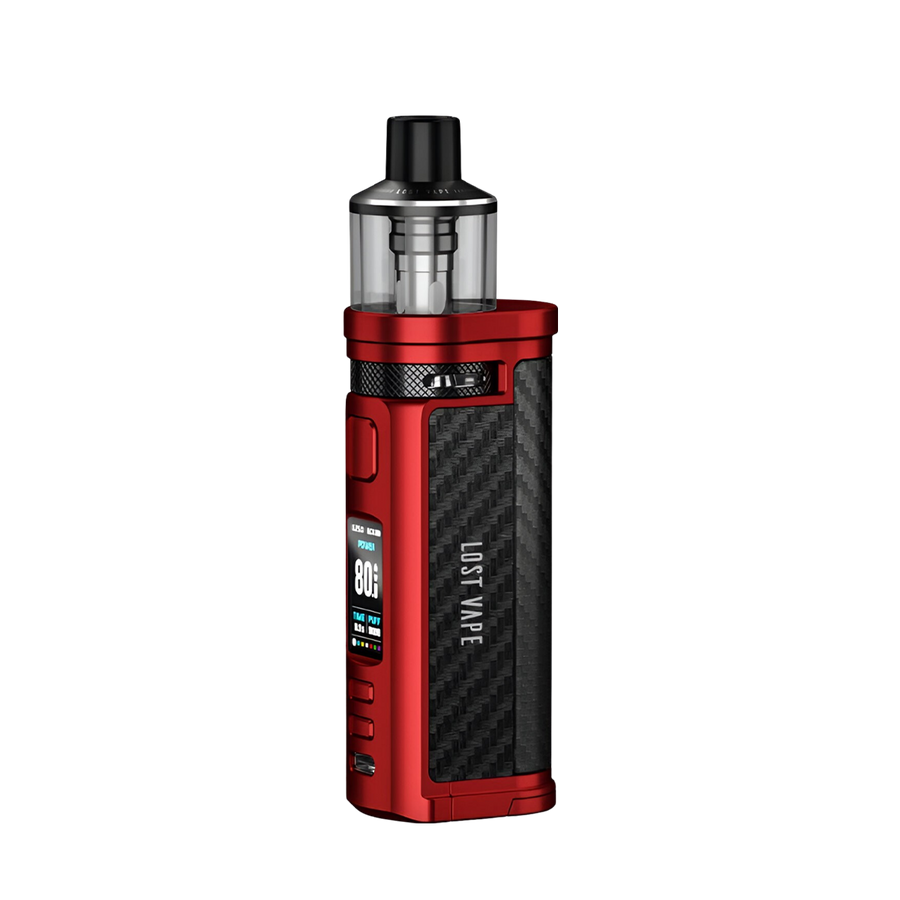 Lost Vape Centaurus Q80 Pod-Mod Kit Matt Red Carbon Fiber  