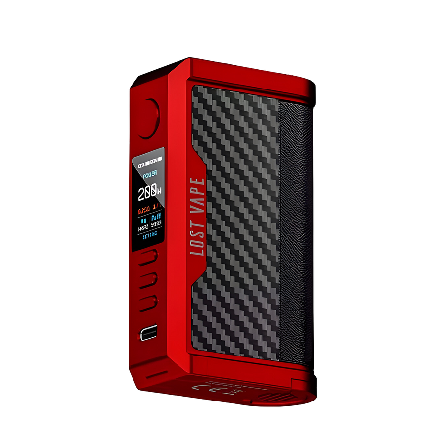 Lost Vape Centaurus Q200 Box-Mod Kit Matte Red Carbon Fiber  