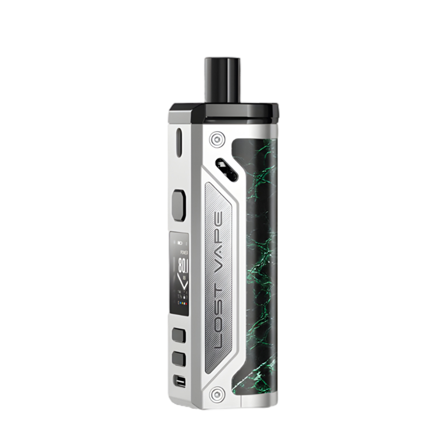 Lost Vape Thelema 80W Pod-Mod Kit SS/Glossy Leather  