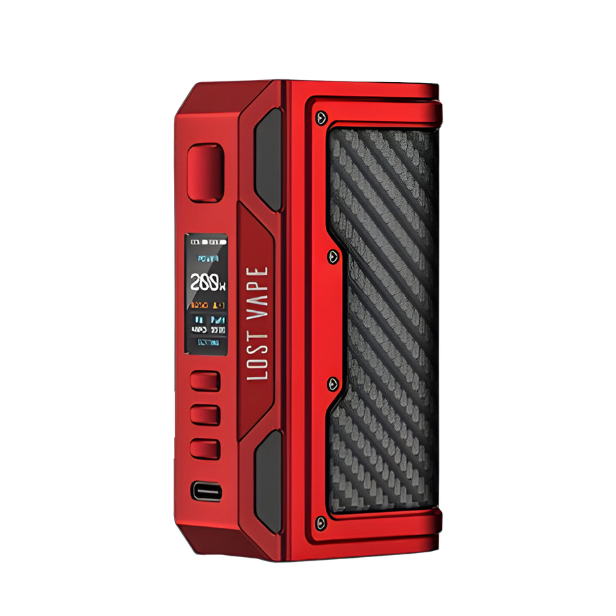 Lost Vape Thelema Quest 200W Box-Mod Kit Matte Red Carbon Fiber  